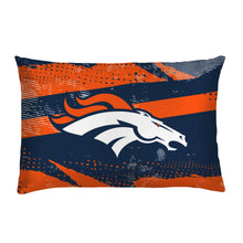 Load image into Gallery viewer, Denver Broncos Slanted Stripe 4 Piece Twin Bed in a Bag