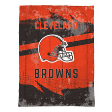 Load image into Gallery viewer, Cleveland Browns Slanted Stripe 4 Piece Twin Bed in a Bag