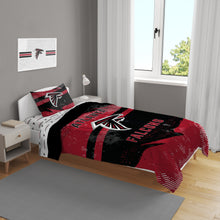 Load image into Gallery viewer, Atlanta Falcons Slanted Stripe 4 Piece Twin Bed in a Bag