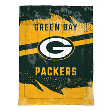 Load image into Gallery viewer, Green Bay Packers Slanted Stripe 4 Piece Twin Bed in a Bag