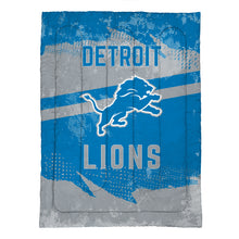 Load image into Gallery viewer, Detroit Lions Slanted Stripe 4 Piece Twin Bed in a Bag