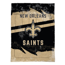 Load image into Gallery viewer, New Orleans Saints Slanted Stripe 4 Piece Twin Bed in a Bag