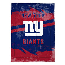 Load image into Gallery viewer, New York Giants Slanted Stripe 4 Piece Twin Bed in a Bag