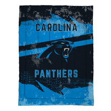 Load image into Gallery viewer, Carolina Panthers Slanted Stripe 4 Piece Twin Bed in a Bag