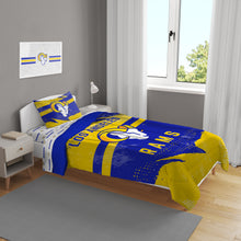 Load image into Gallery viewer, Los Angeles Rams Slanted Stripe 4 Piece Twin Bed in a Bag