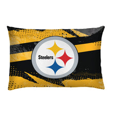 Load image into Gallery viewer, Pittsburgh Steelers Slanted Stripe 4 Piece Twin Bed in a Bag