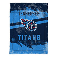 Load image into Gallery viewer, Tennessee Titans Slanted Stripe 4 Piece Twin Bed in a Bag