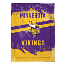 Load image into Gallery viewer, Minnesota Vikings Slanted Stripe 4 Piece Twin Bed in a Bag
