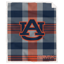 Load image into Gallery viewer, NCAA Plaid Steel Royal Plush Sherpa 60x70 Blanket