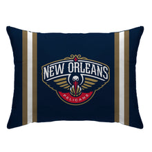 Load image into Gallery viewer, NBA Standard Stripe Logo Bed Pillow
