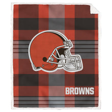 Load image into Gallery viewer, NFL Plaid Steel Royal Plush Sherpa 60x70 Blanket