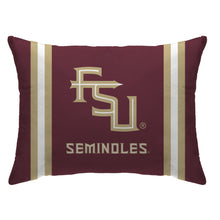 Load image into Gallery viewer, NCAA Standard Stripe Logo Bed Pillow