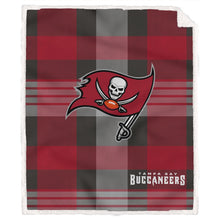 Load image into Gallery viewer, NFL Plaid Steel Royal Plush Sherpa 60x70 Blanket
