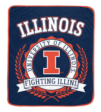 Load image into Gallery viewer, NCAA University Crest 50x60 Ultra Soft Blanket