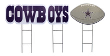 Load image into Gallery viewer, NFL Wordmark & Football 3 Pack Yard Sign Set