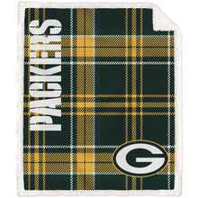 Load image into Gallery viewer, NFL Playmaker Plaid Ultra Cozy Sherpa Throw