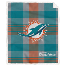 Load image into Gallery viewer, NFL Plaid Steel Royal Plush Sherpa 60x70 Blanket
