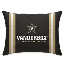Load image into Gallery viewer, NCAA Standard Stripe Logo Bed Pillow