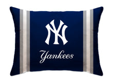 Load image into Gallery viewer, MLB Standard Logo Stripe Bed Pillow