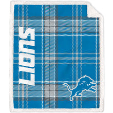 Load image into Gallery viewer, NFL Playmaker Plaid Ultra Cozy Sherpa Throw