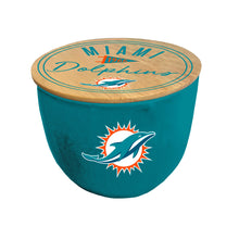 Load image into Gallery viewer, NFL Script Circle Wood Top Ceramic Candle