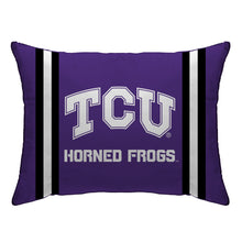 Load image into Gallery viewer, NCAA Standard Stripe Logo Bed Pillow
