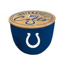 Load image into Gallery viewer, NFL Script Circle Wood Top Ceramic Candle