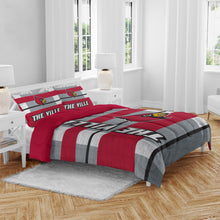 Load image into Gallery viewer, NCAA Heathered Stripe 3 PC Queen Bed in a Bag