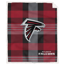 Load image into Gallery viewer, NFL Plaid Steel Royal Plush Sherpa 60x70 Blanket