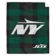 Load image into Gallery viewer, NFL Plaid Steel Royal Plush Sherpa 60x70 Blanket