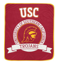 Load image into Gallery viewer, NCAA University Crest 50x60 Ultra Soft Blanket