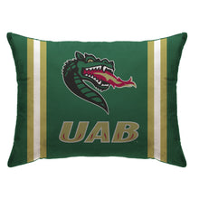 Load image into Gallery viewer, NCAA Standard Stripe Logo Bed Pillow
