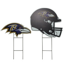 Load image into Gallery viewer, NFL Logo and Helmet 2 Pack Yard Sign Set