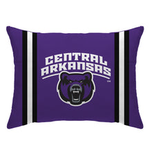 Load image into Gallery viewer, NCAA Standard Stripe Logo Bed Pillow