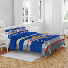 Load image into Gallery viewer, NCAA Heathered Stripe 3 PC Queen Bed in a Bag