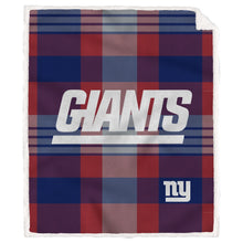 Load image into Gallery viewer, NFL Plaid Steel Royal Plush Sherpa 60x70 Blanket