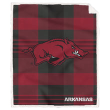 Load image into Gallery viewer, NCAA Plaid Steel Royal Plush Sherpa 60x70 Blanket