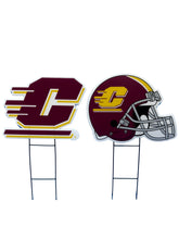Load image into Gallery viewer, NCAA Logo and Helmet 2 Pack Yard Sign Set