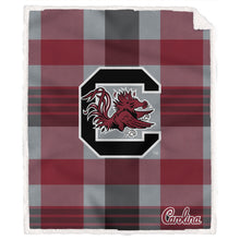 Load image into Gallery viewer, NCAA Plaid Steel Royal Plush Sherpa 60x70 Blanket