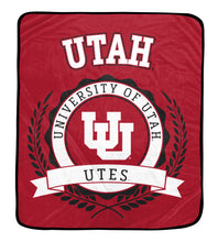 Load image into Gallery viewer, NCAA University Crest 50x60 Ultra Soft Blanket