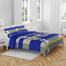 Load image into Gallery viewer, NFL Heathered Stripe 3 PC Queen Bed in a Bag