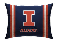 Load image into Gallery viewer, NCAA Standard Stripe Logo Bed Pillow