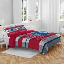 Load image into Gallery viewer, MLB Heathered Stripe 3 PC Queen Bed in a Bag
