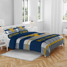 Load image into Gallery viewer, NCAA Heathered Stripe 3 PC Queen Bed in a Bag
