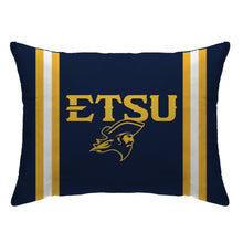 Load image into Gallery viewer, NCAA Standard Stripe Logo Bed Pillow