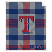 Load image into Gallery viewer, MLB Plaid Steel Royal Plush Sherpa 60x70 Blanket