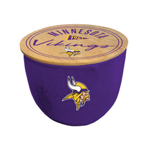 Load image into Gallery viewer, NFL Script Circle Wood Top Ceramic Candle