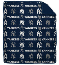 Load image into Gallery viewer, MLB Tonal Wordmark 60x70 Faux Fur Blanket