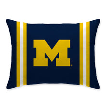 Load image into Gallery viewer, NCAA Standard Stripe Logo Bed Pillow