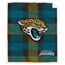 Load image into Gallery viewer, NFL Plaid Steel Royal Plush Sherpa 60x70 Blanket